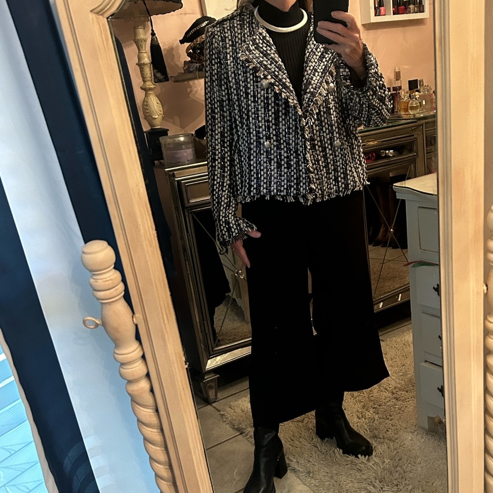 Ramy Brook Tweed Metallic Blazer